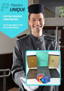 Hotel room compendiums for displaying guest information