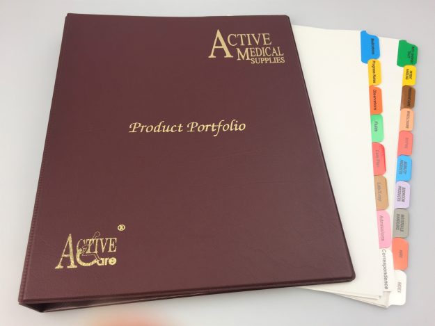 Custom, Branded, Printed, heavy duty tab dividers.