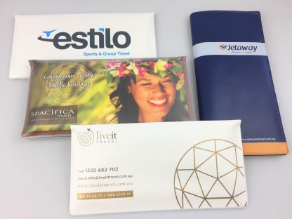 Travel ticket wallets come in a range sizes, colours and print options at factory direct prices and are made in Australia