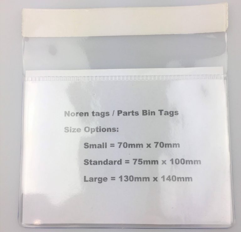 Noren Tags or Parts Bin Tags Plastics Unique
